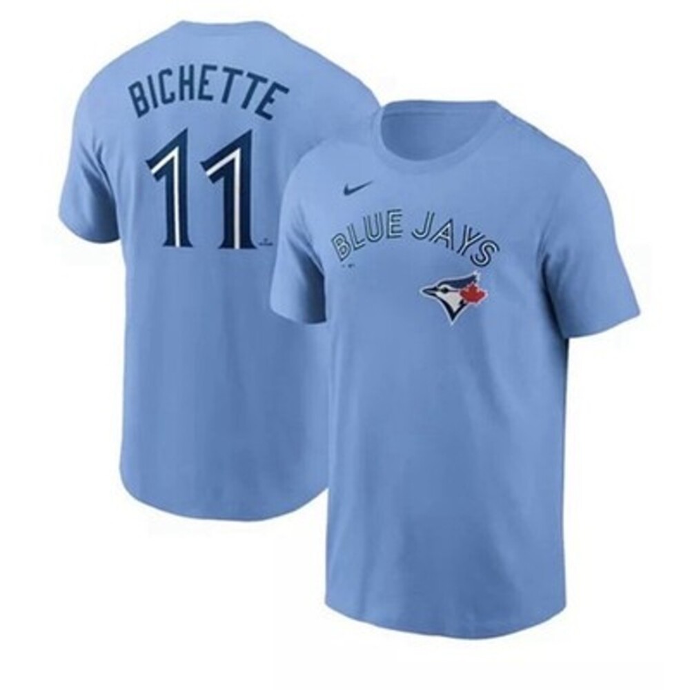 Nike Toronto Blue Jays Bichette #11 Men's Large Short Sleeve Powder Blue